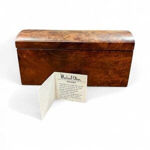 Michael Elkan Redwood Burl‎ Wood Box Studio Art Signed Oregon Jewelry Keepsake